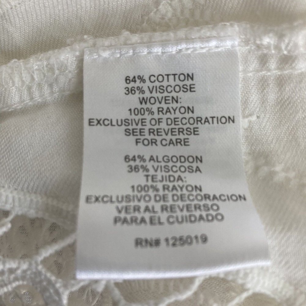 Joseph A Dress Knit Blend Eyelet lace accent Button Back Drop Waist Sz M - Picture 12 of 12